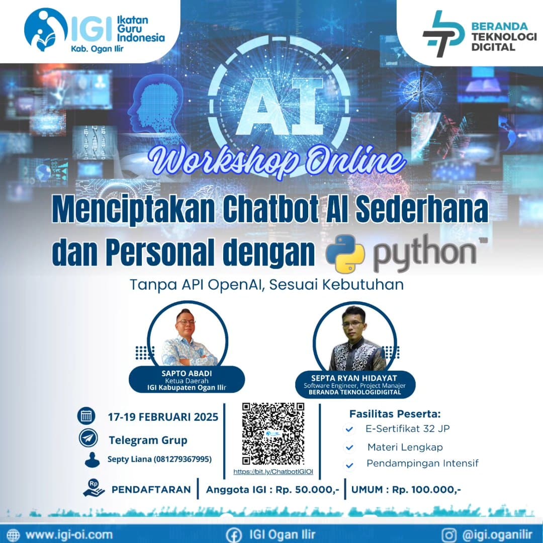 Menciptakan Chatbot AI Sederhana dan Personal dengan Phyton: Tanpa API OpenAI, Sesuai Kebutuhan