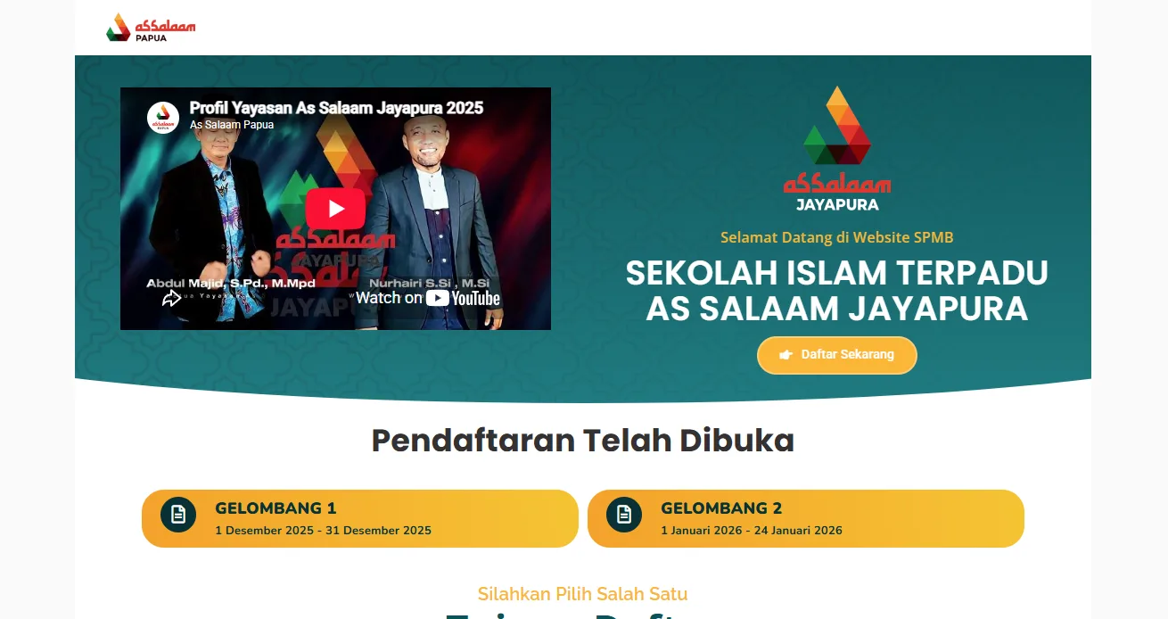 SPMB  SIT As Salaam Jayapura Papua